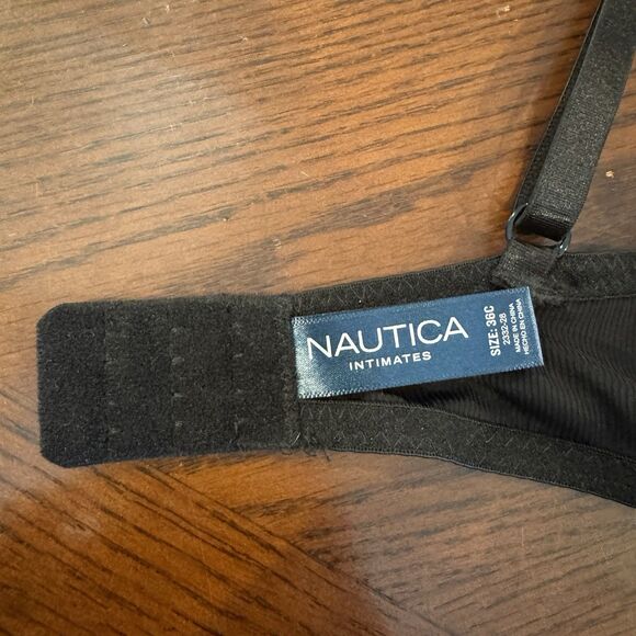 NAUTICA Intimates Black Womens T Shirt Bras 36C NT2332 Black Comfort Everyday - Picture 5 of 6